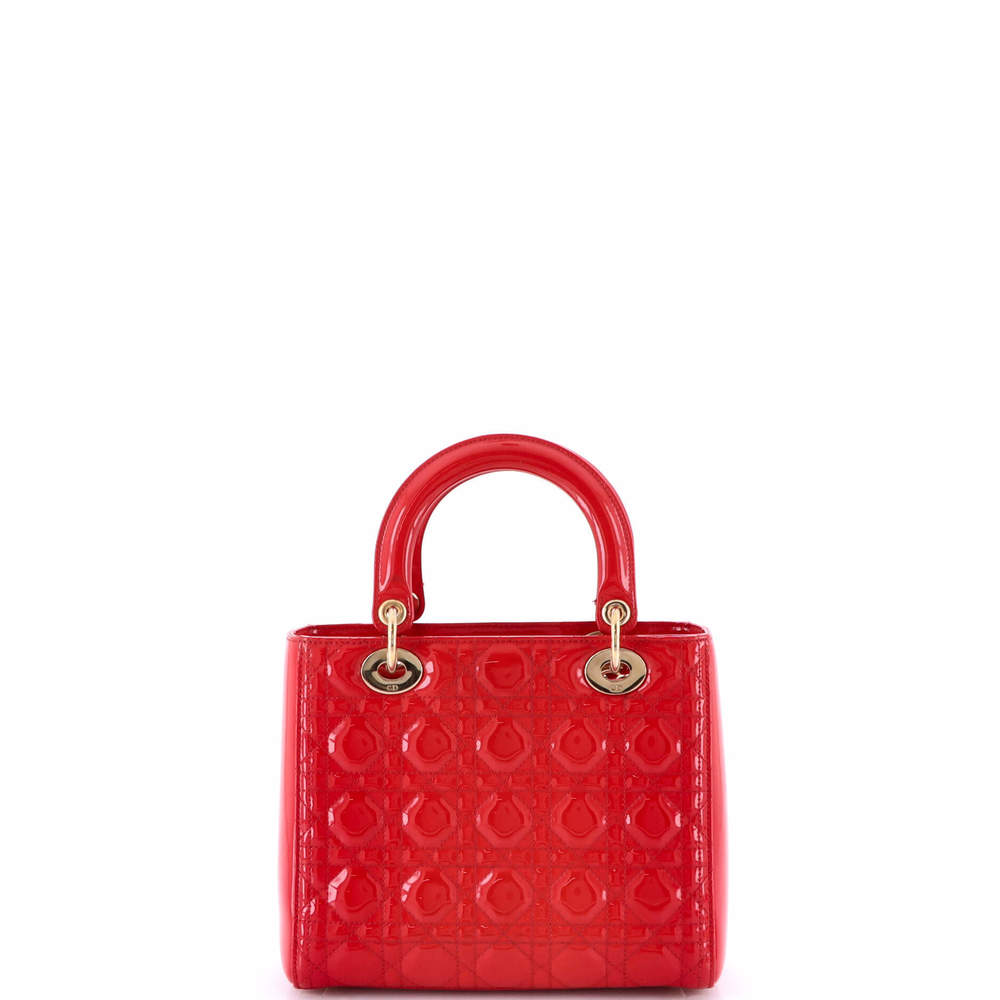 Christian Dior Medium Lady Dior Bag Cannage Quilt Patent - Picture 3 of 5